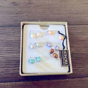 Honora pearl earring set NWT